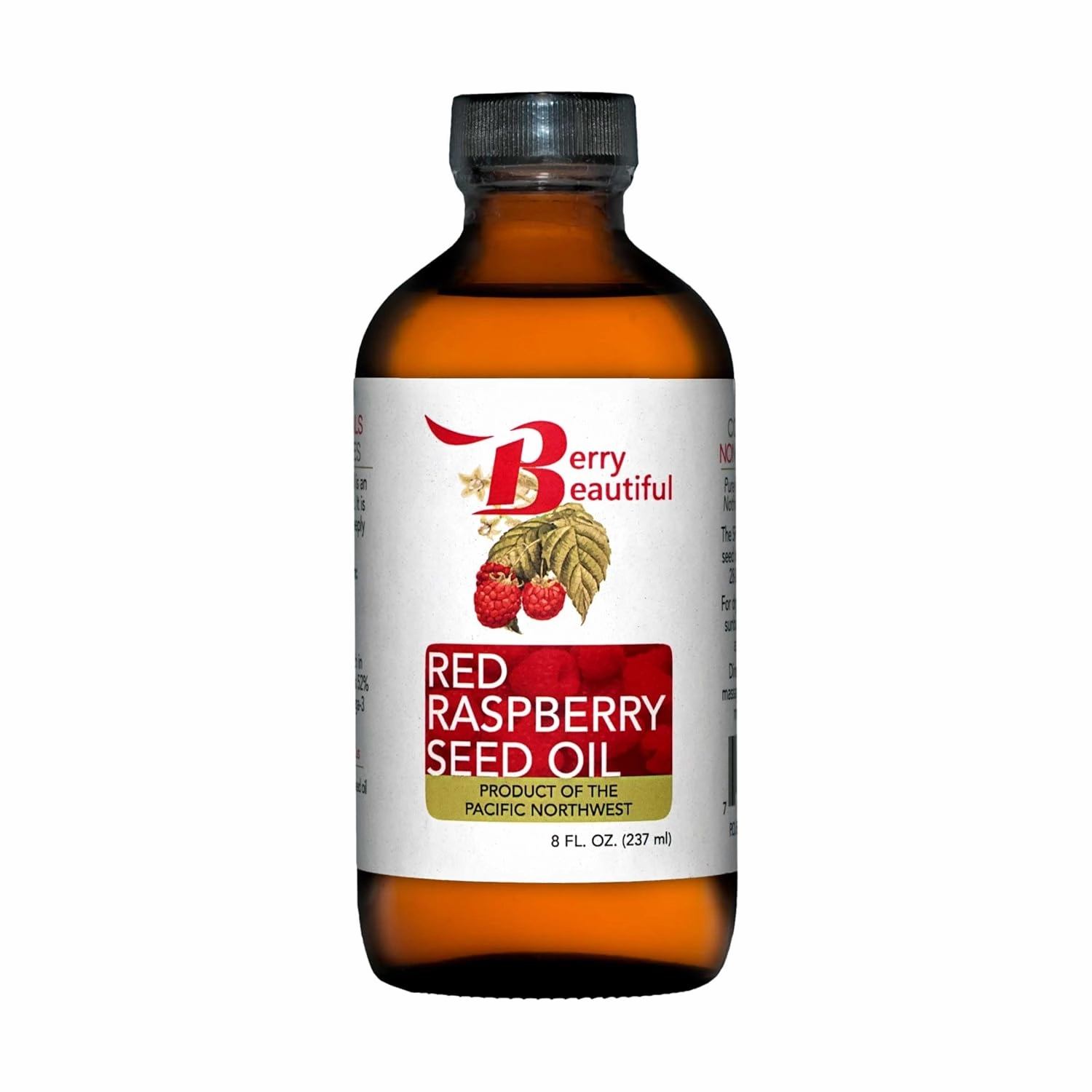 Red Raspberry Seed Oil - 8 fl oz - Cold-pressed from Raspberries grown by Northwest Berry Co-op farmers