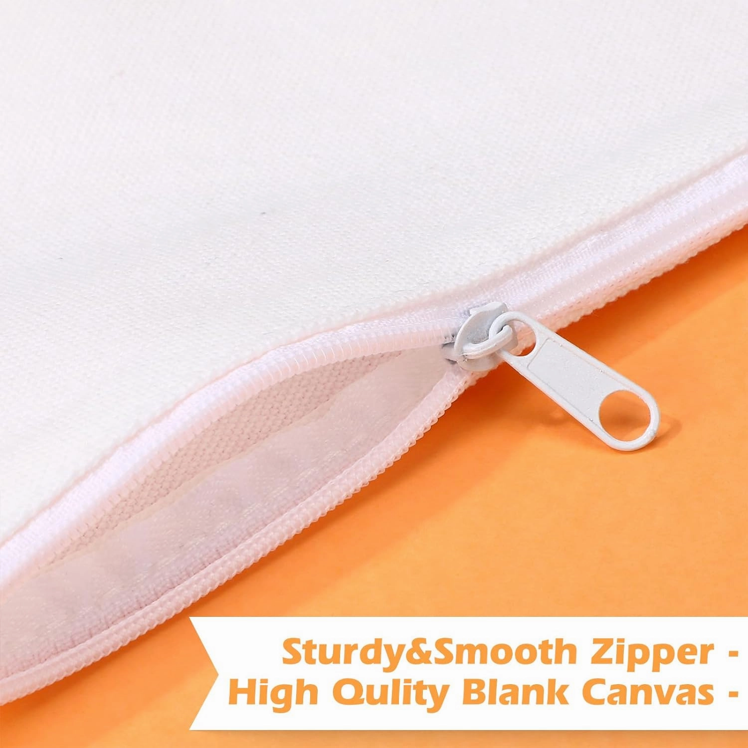 Reginary 80 Pack Canvas Zipper Makeup Bags Bulk Pencil Pouches Blank DIY Craft Canvas Cosmetic Bag Pouch with Zipper for Makeup Cosmetic Toiletry Stationary Storage (All White)