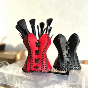 Retro Corset Leather Makeup Holder