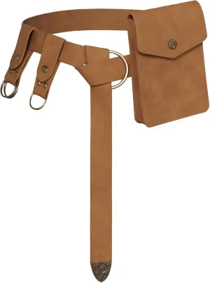 Scarlet Darkness Renaissance Belt Pouch Medieval Leather Bag Belt Costume Accessories