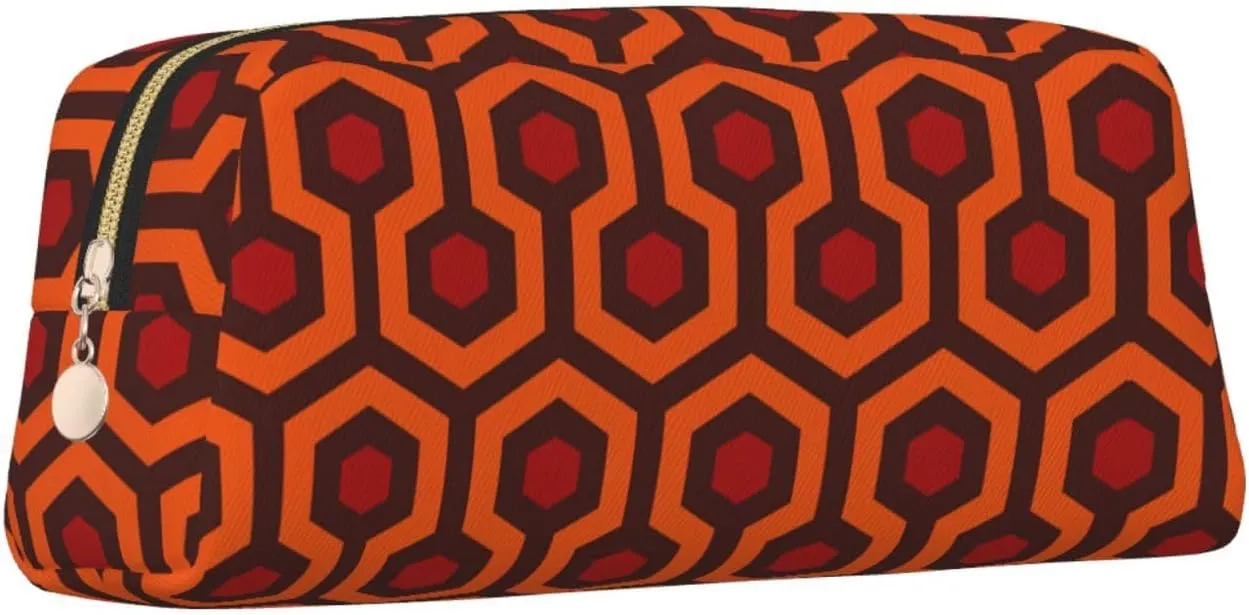 Shining Overlook Print Pencil Case With Zipper, Large Capacity Pen Bag For Pencils, Leather Pouch For Travel