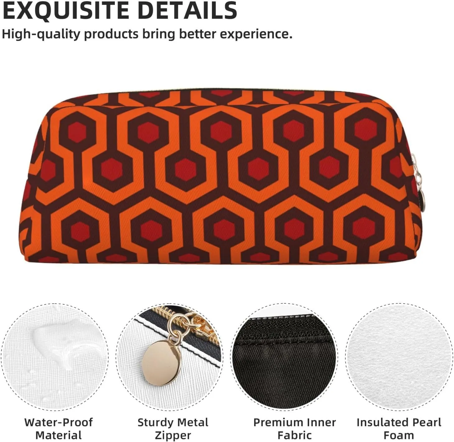 Shining Overlook Print Pencil Case With Zipper, Large Capacity Pen Bag For Pencils, Leather Pouch For Travel