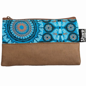 Shwe Shwe Marine Blue Leather Look Clutch
