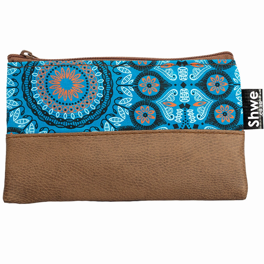 Shwe Shwe Marine Blue Leather Look Clutch
