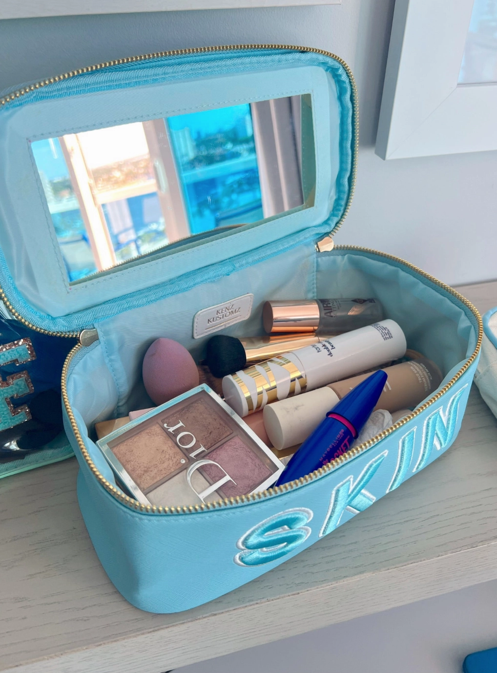 Skin - Blue Leather Open Top