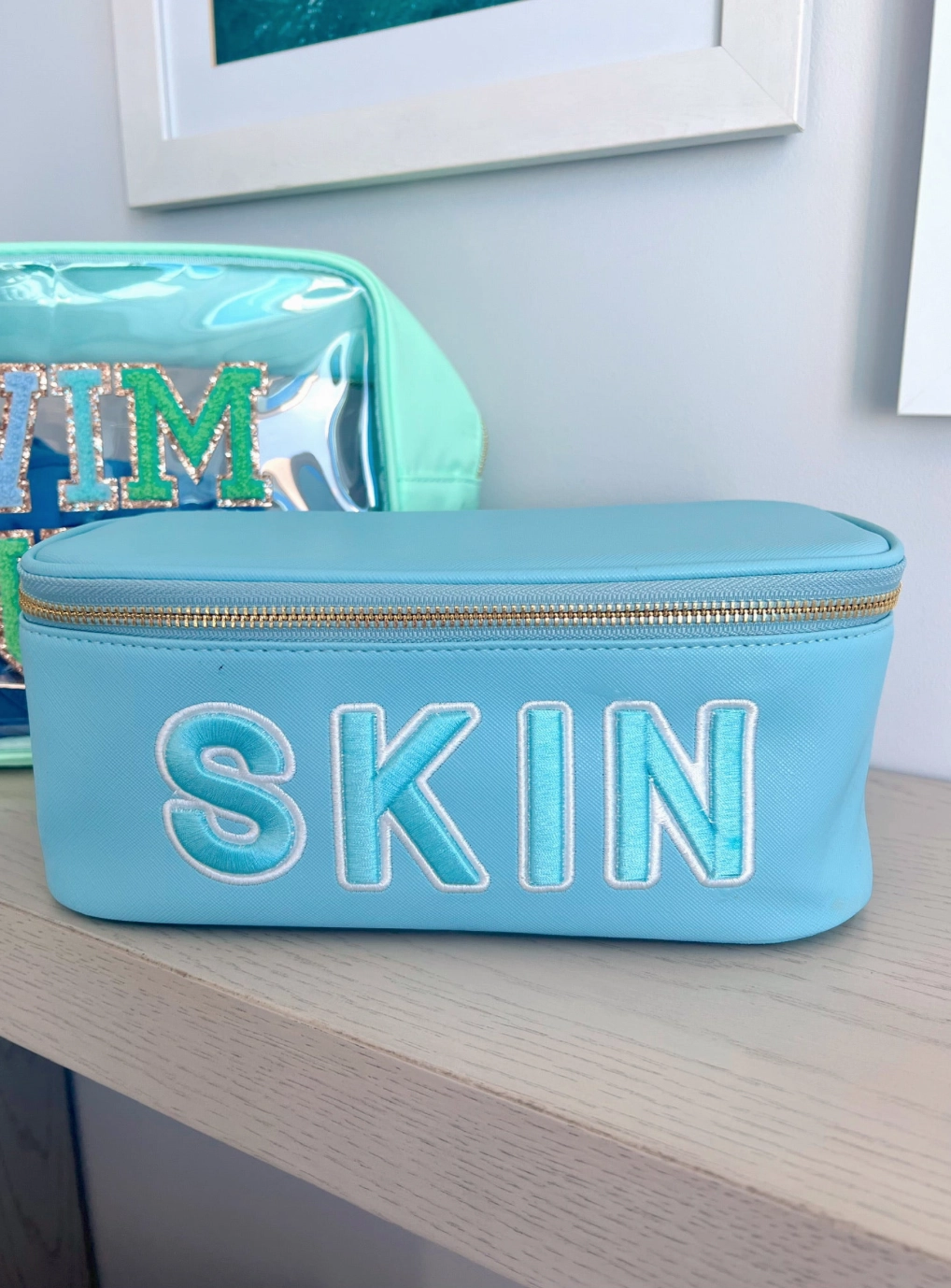 Skin - Blue Leather Open Top