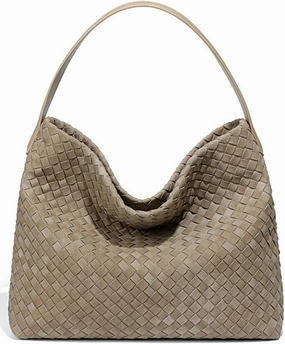 Slouchy Suede Woven Hobo Bags Women Trendy Suede Purse Crossbody Crescent Shoulder Satchel Bag Top Handle Tote Handbag
