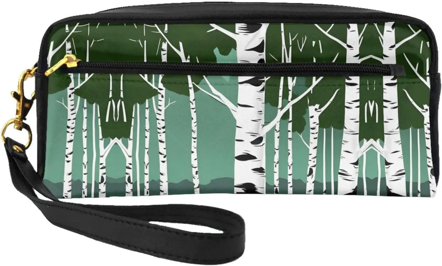 SSIMOO Birch Trees Print Travel Makeup Bag For On-The-Go Style For Storing Cosmetics And Beauty Essentials