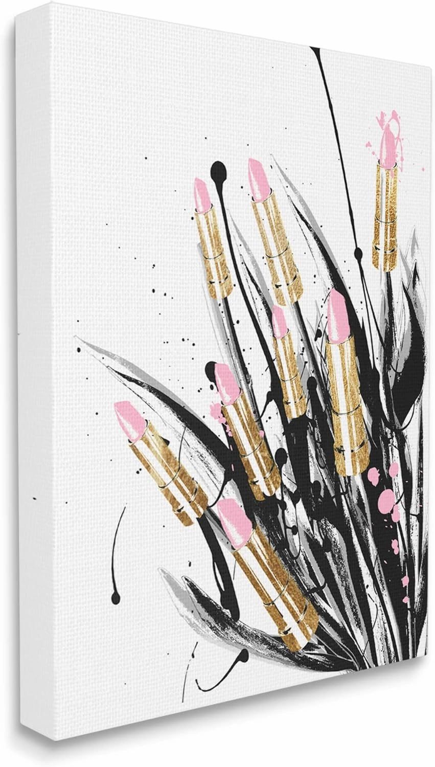 Stupell Industries Contemporary Lipstick Glam Makeup Canvas Wall Art, Design by Lil' Rue