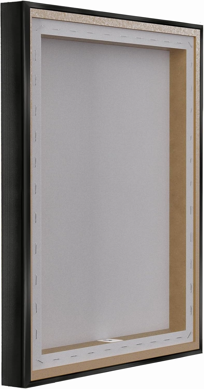 Stupell Industries Glam Pig in Lipstick Black Framed Floater Canvas Wall Art Design by Lund Roeser