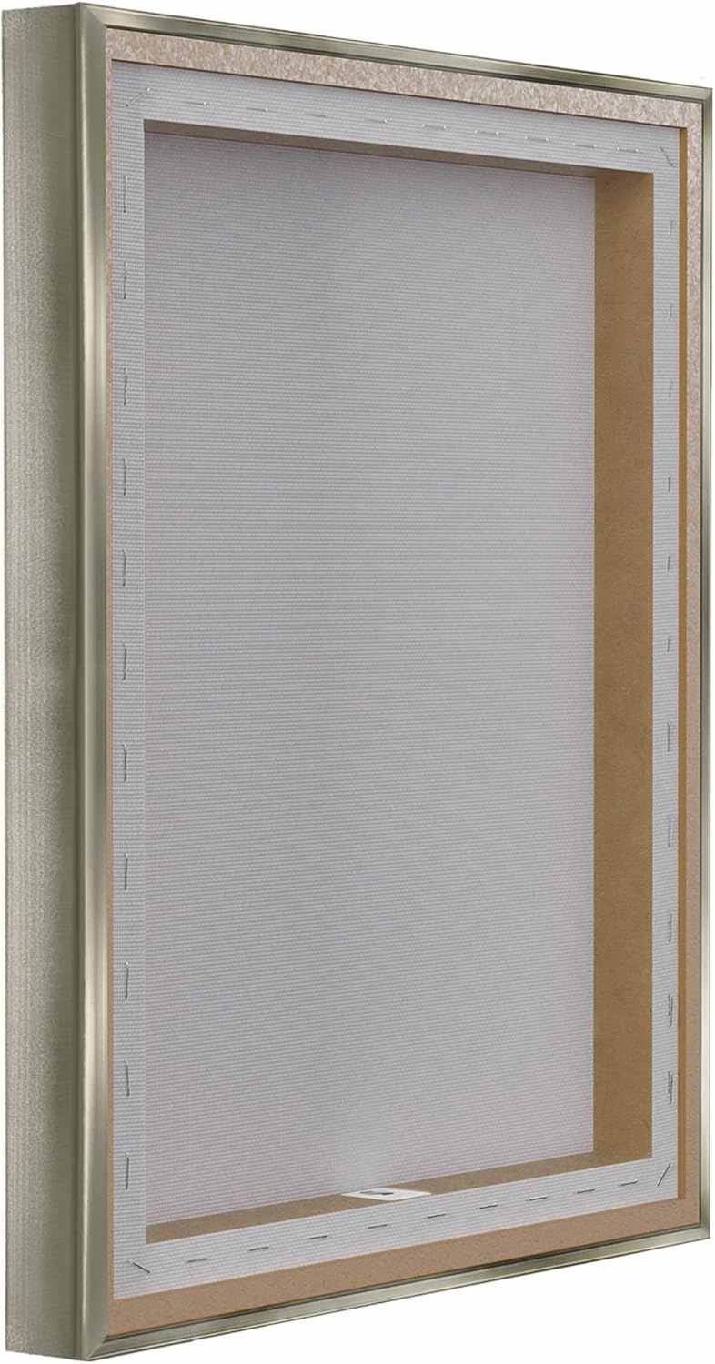 Stupell Industries Lipstick Kiss Pattern Framed Floater Canvas Wall Art Design by Daphne Polselli