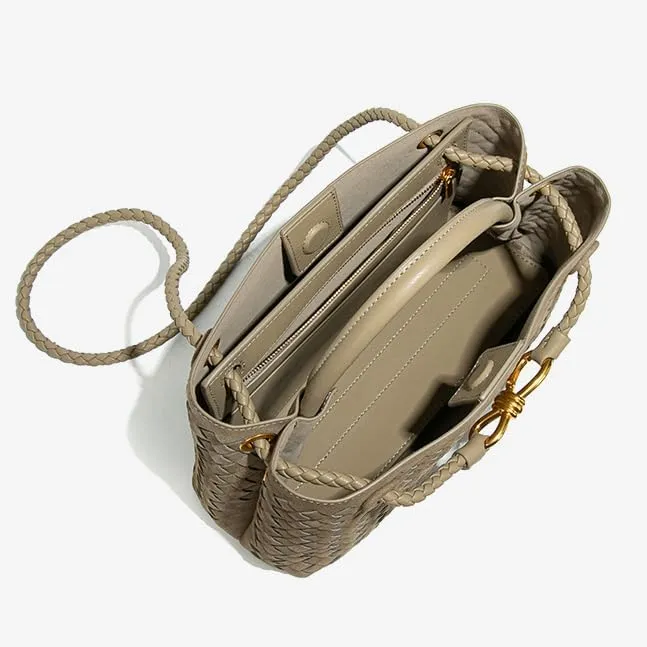 Suede Woven Tote Bag for Women PU Leather Crossbody Bag Shoulder Bag Casual Handbag Satchel for Work Travel 2025