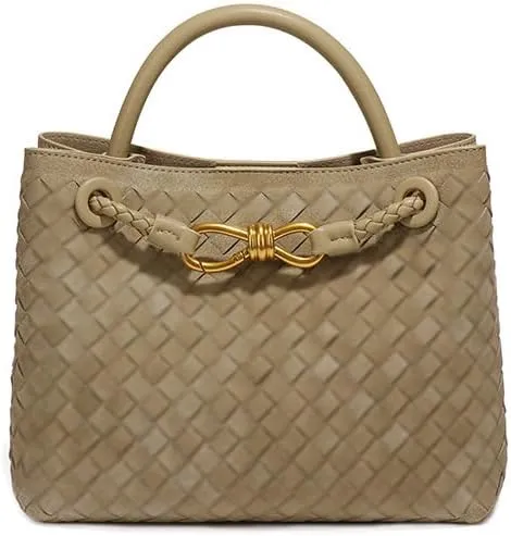 Suede Woven Tote Bag for Women PU Leather Crossbody Bag Shoulder Bag Casual Handbag Satchel for Work Travel 2025