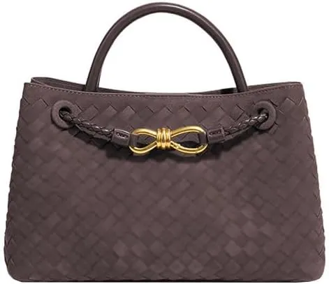 Suede Woven Tote Bag for Women PU Leather Crossbody Bag Shoulder Bag Casual Handbag Satchel for Work Travel 2025