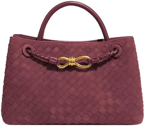 Suede Woven Tote Bag for Women PU Leather Crossbody Bag Shoulder Bag Casual Handbag Satchel for Work Travel 2025
