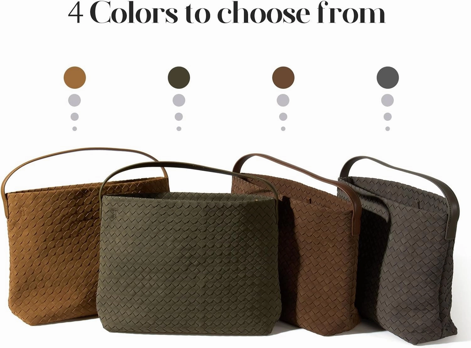 Suede Hobo Bag for Women Hand-Woven Bag Made of Suede Fabric Casual Tote Bag