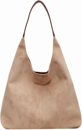 Suede Tote Bags for Women, Slouchy Faux Suede Bag Hobo Handbags, Suede Purse Shoulder Bag