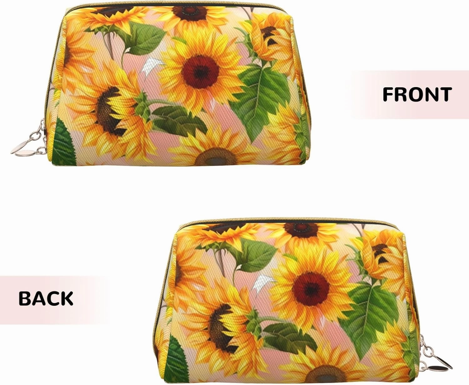 Sunflower Toiletry Pouch, Travel-Friendly Makeup Organizer For Makeup Brushes, Lipsticks