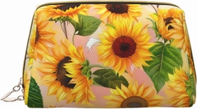 Sunflower Toiletry Pouch, Travel-Friendly Makeup Organizer For Makeup Brushes, Lipsticks