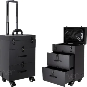 Sunrise Nail Artist Case, Black, 13.75x9x19.25 Inch (Pack of 1)