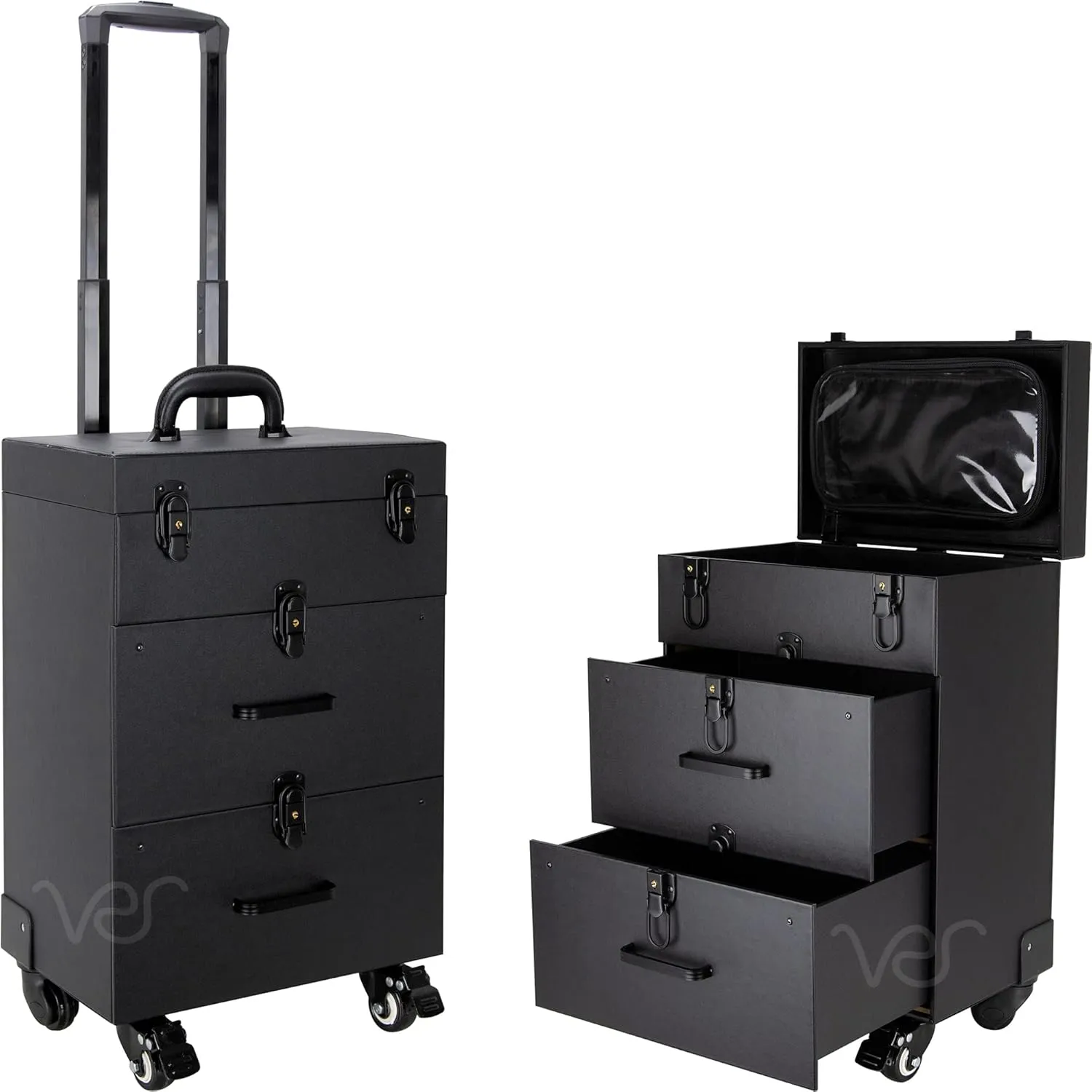 Sunrise Nail Artist Case, Black, 13.75x9x19.25 Inch (Pack of 1)