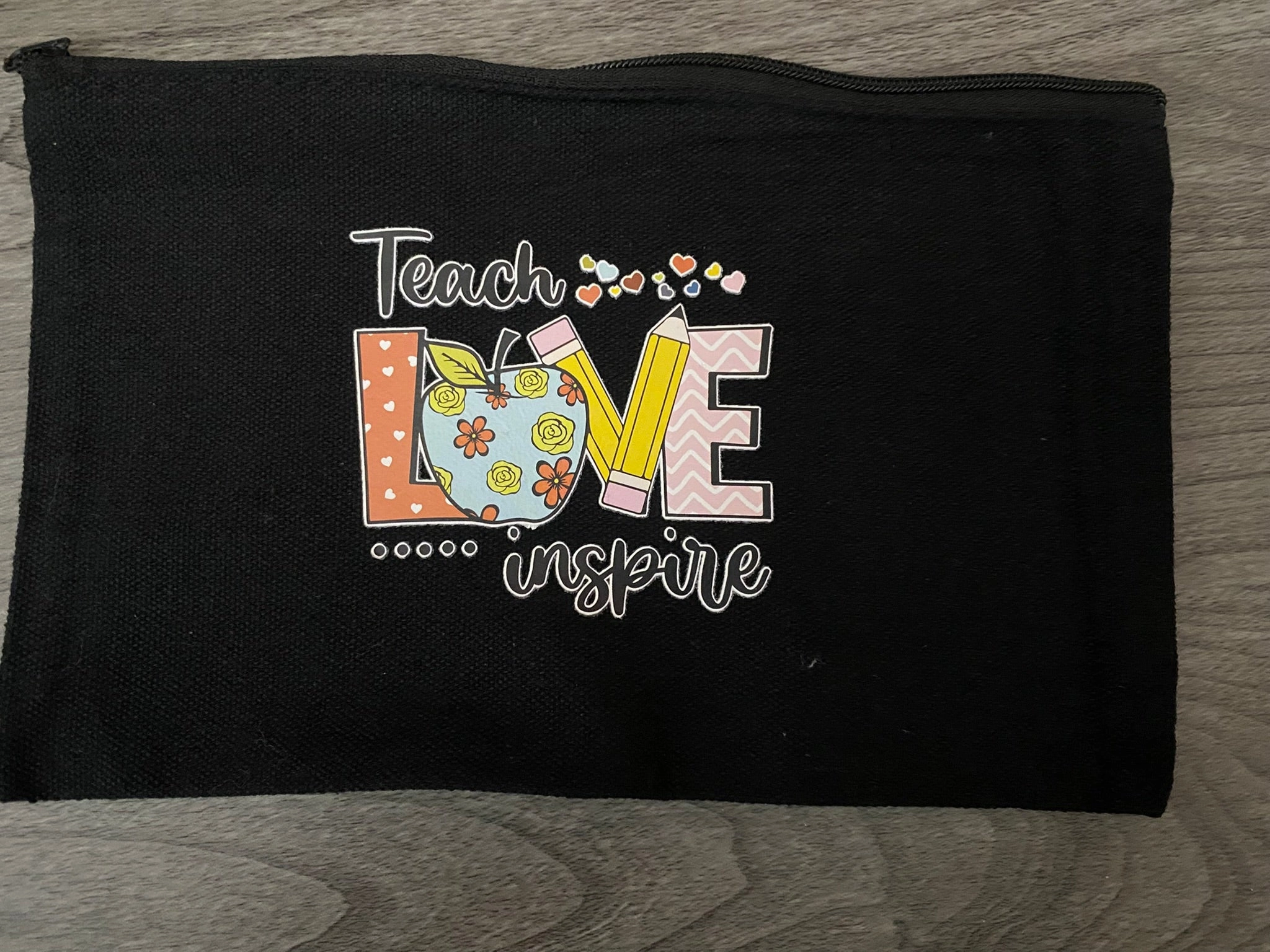 Teacher Love Canvas Bag for Organizing Essentials