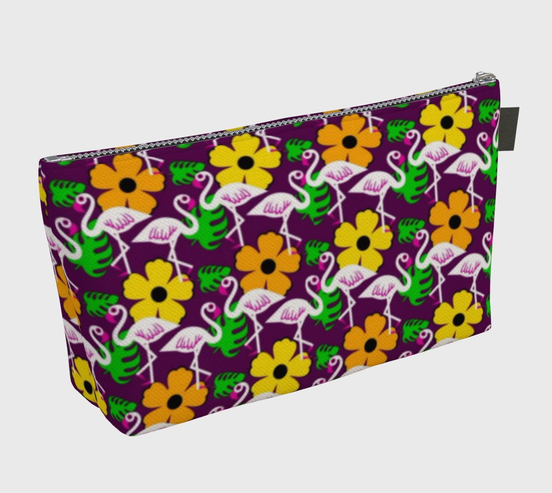 The Betty | Makeup Bag | Flamingo Vibes (Purple)