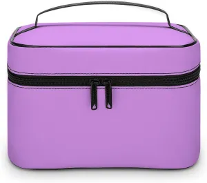 Travel Makeup Bag, Bright Lilac (Solid Color) Cosmetic Bags for Women Large Capacity Waterproof Toiletry Bag Make up Organizer