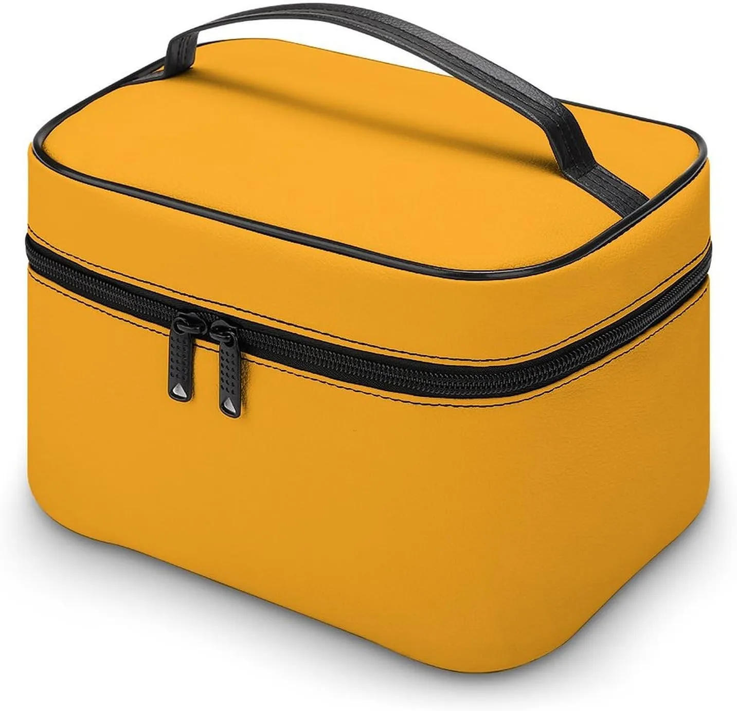 Travel Makeup Bag, Bright Yellow (Solid Color) Cosmetic Bags for Women Large Capacity Waterproof Toiletry Bag Make up Organizer