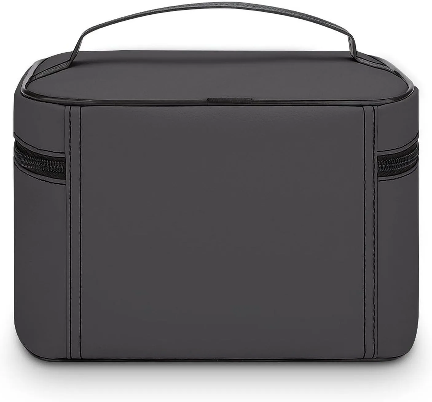 Travel Makeup Bag, Charcoal Grey Gray Solid Trend Color Cosmetic Bags for Women Large Capacity Waterproof Toiletry Bag Make up Organizer