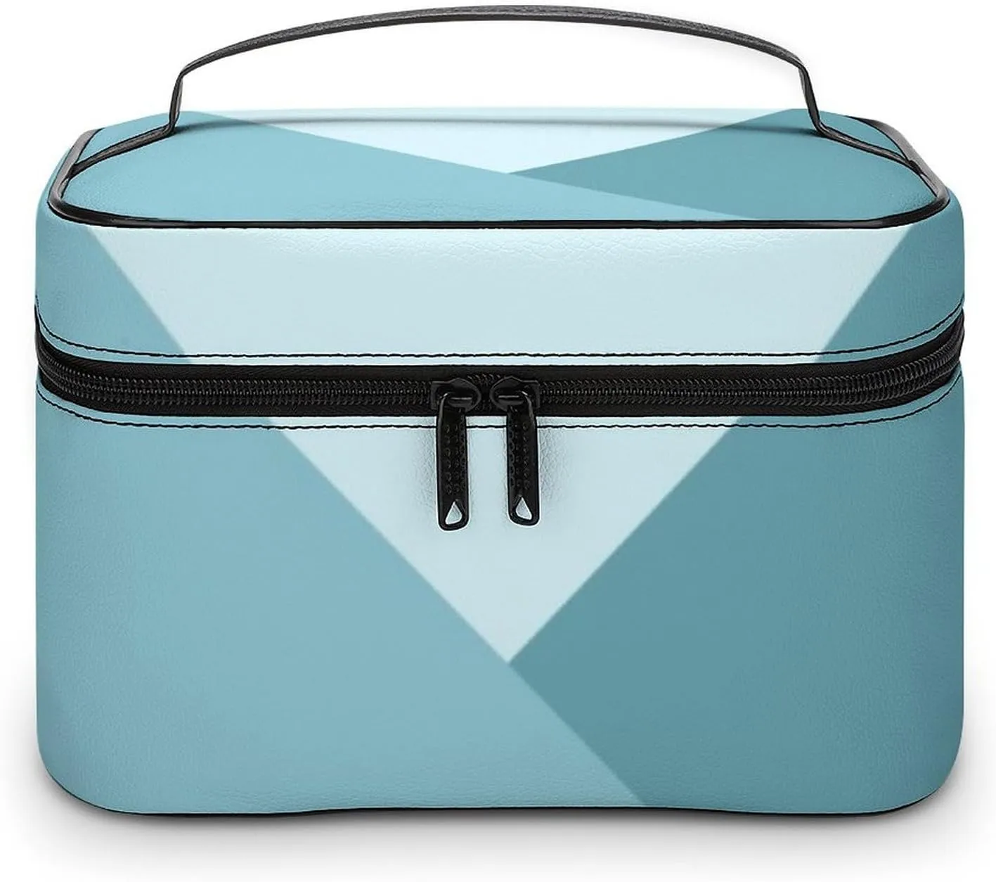Travel Makeup Bag, Light Aqua Teal Green Ocean Blue Cosmetic Bags for Women Large Capacity Waterproof Toiletry Bag Make up Organizer