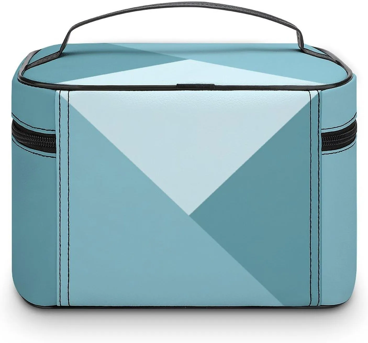 Travel Makeup Bag, Light Aqua Teal Green Ocean Blue Cosmetic Bags for Women Large Capacity Waterproof Toiletry Bag Make up Organizer