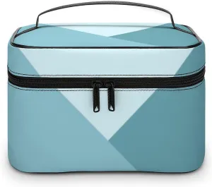 Travel Makeup Bag, Light Aqua Teal Green Ocean Blue Cosmetic Bags for Women Large Capacity Waterproof Toiletry Bag Make up Organizer