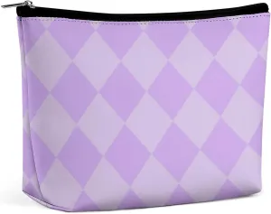 Travel Makeup Bag, Lilac Diamond Cosmetic Bags for Women Large Capacity Waterproof Toiletry Pouch Make up Organizer