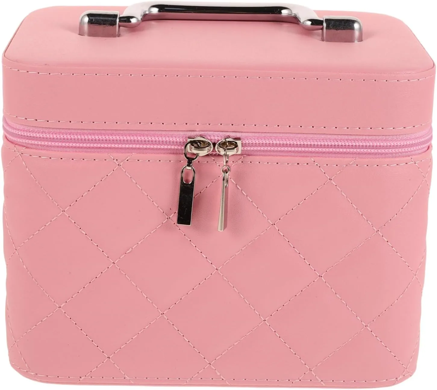 Travel Makeup Organizer Case with Mirror Versatile Cosmetic Travel Bag for Women Ample Storage Portable Handle Makeup Artist Bag for Daily Use and Travel