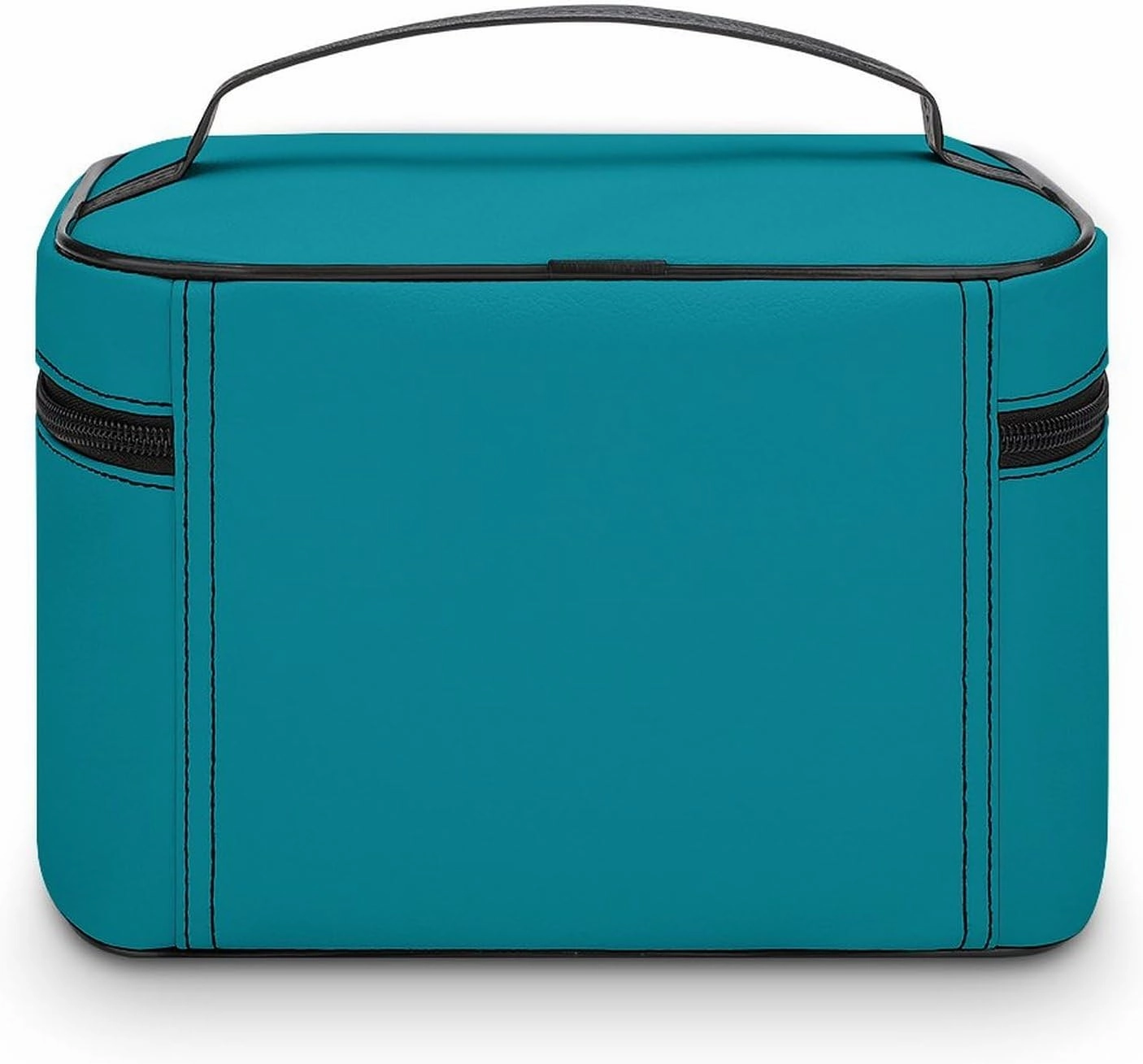 Travel Makeup Bag, Blue Personalized Aqua Teal Color Cosmetic Bags for Women Large Capacity Waterproof Toiletry Bag Make up Organizer
