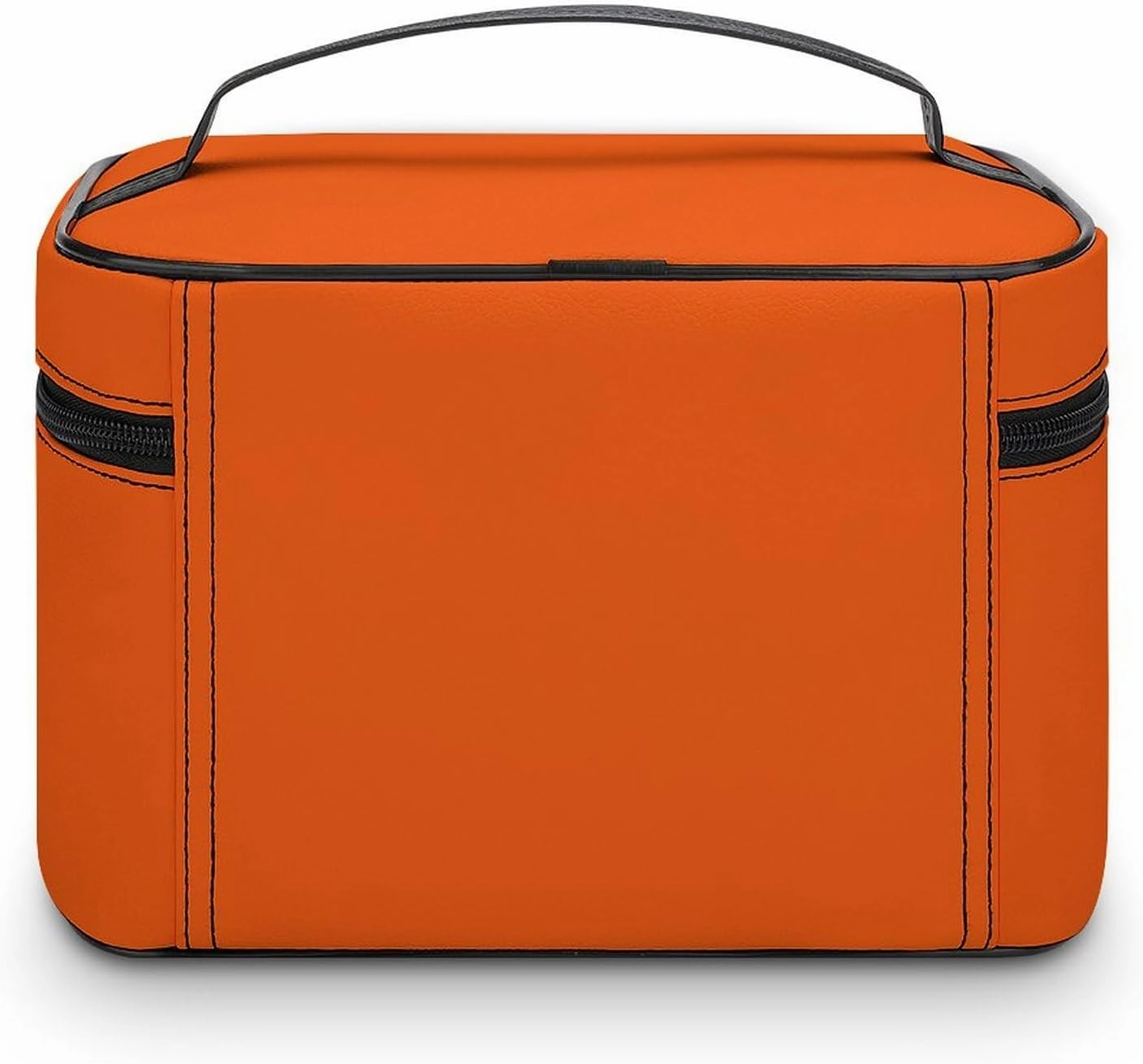Travel Makeup Bag, Bright Orange Cosmetic Bags for Women Large Capacity Waterproof Toiletry Bag Make up Organizer