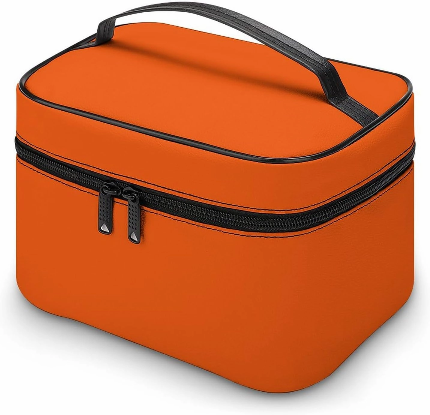 Travel Makeup Bag, Bright Orange Cosmetic Bags for Women Large Capacity Waterproof Toiletry Bag Make up Organizer