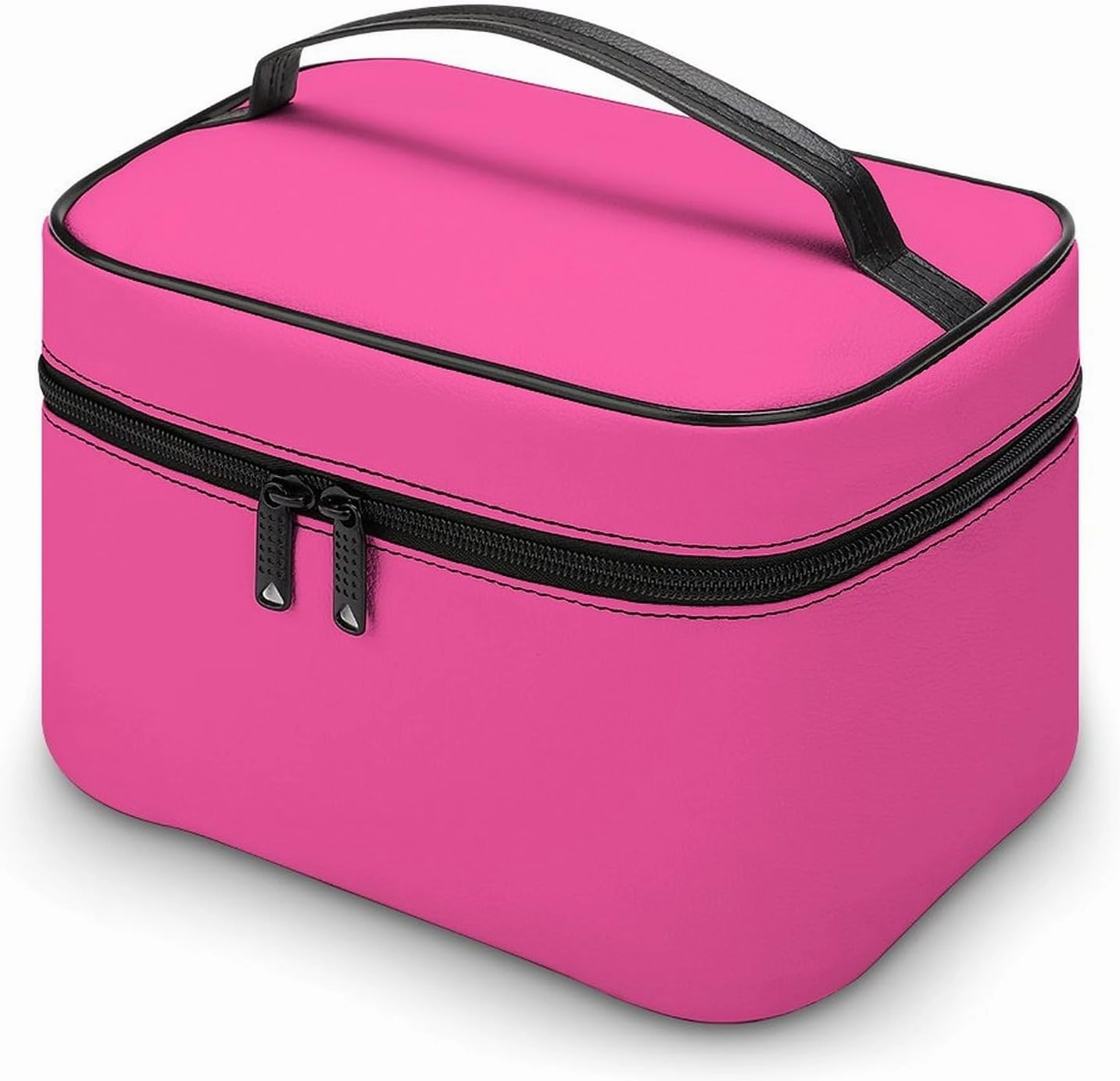 Travel Makeup Bag, Brilliant Rose (Solid Color) Cosmetic Bags for Women Large Capacity Waterproof Toiletry Bag Make up Organizer