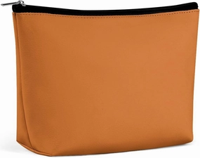 Travel Makeup Bag, Brown Solid Color Background Cosmetic Bags for Women Large Capacity Waterproof Toiletry Pouch Make up Organizer