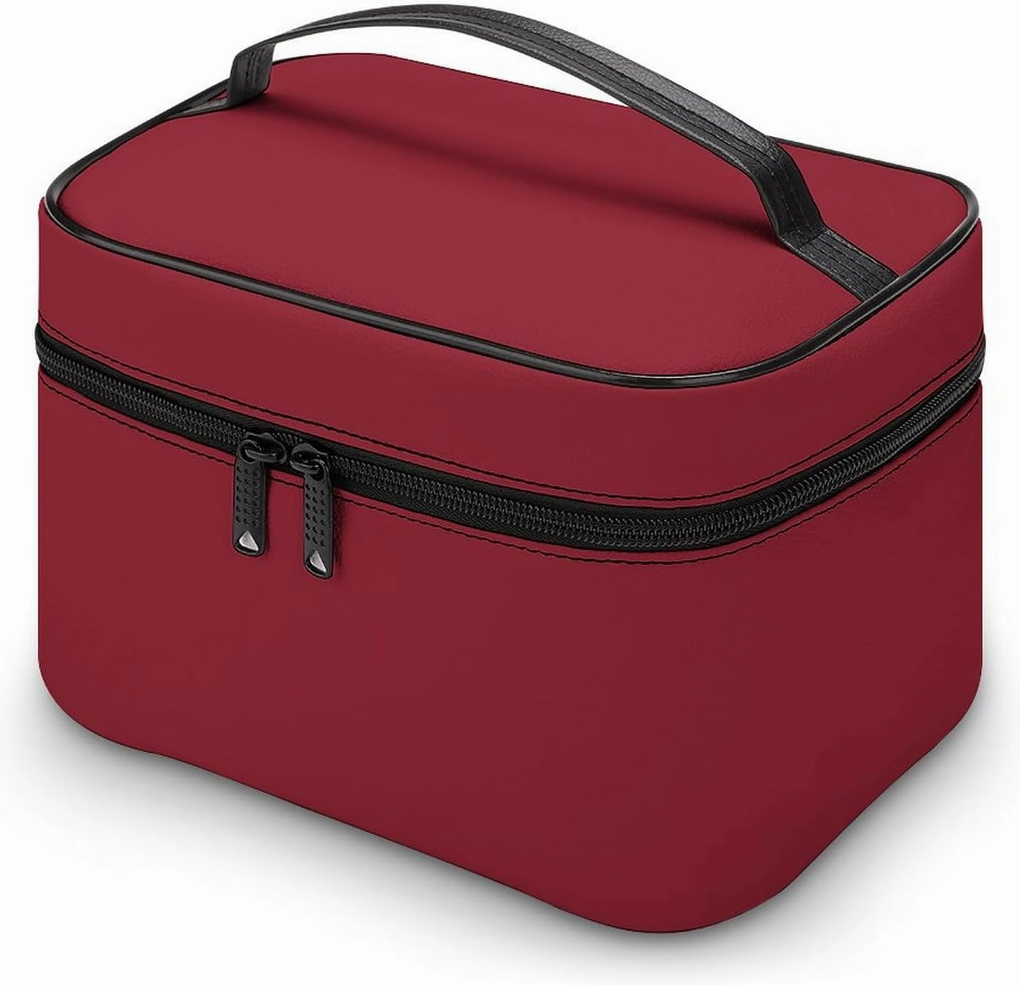 Travel Makeup Bag, Burgundy Red Cosmetic Bags for Women Large Capacity Waterproof Toiletry Bag Make up Organizer