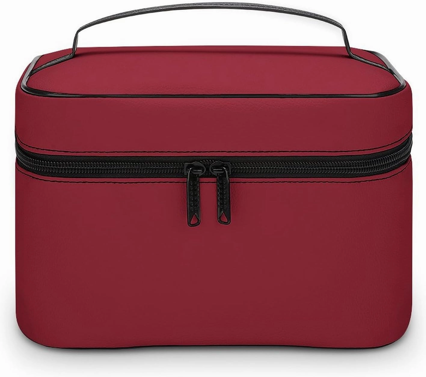 Travel Makeup Bag, Burgundy Red Cosmetic Bags for Women Large Capacity Waterproof Toiletry Bag Make up Organizer