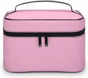 Travel Makeup Bag, Candy Pink Modern Trendy Minimalist Cosmetic Bags for Women Large Capacity Waterproof Toiletry Bag Make up Organizer