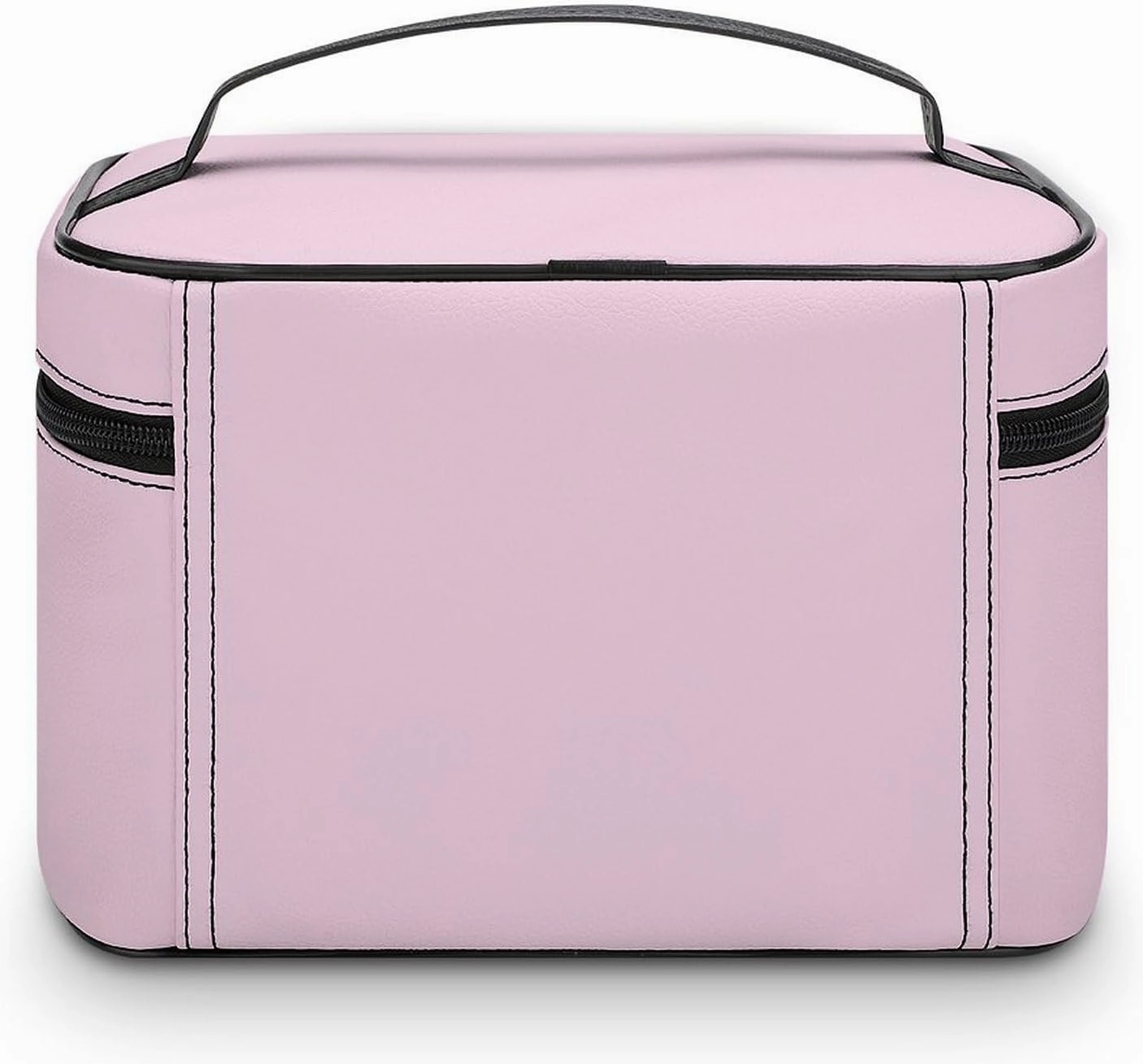 Travel Makeup Bag, Minimalist Light Pink Solid Plain Elegant Chic Cosmetic Bags for Women Large Capacity Waterproof Toiletry Bag Make up Organizer