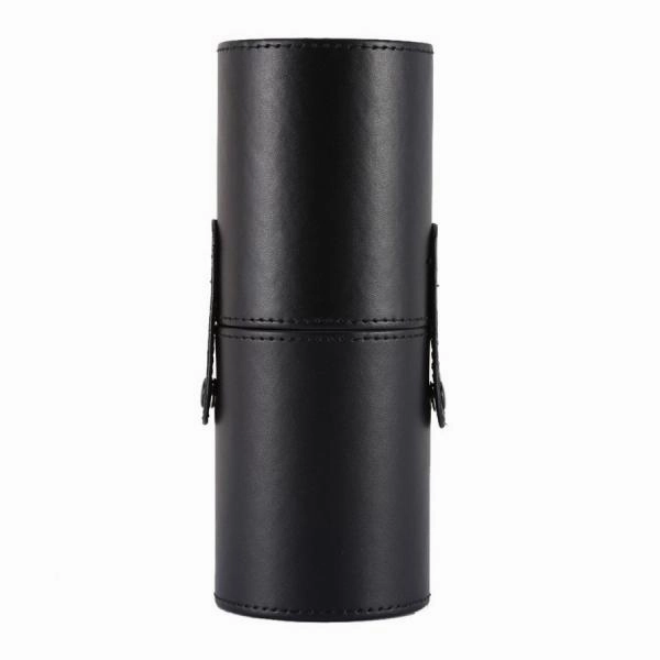 Travel Makeup Brush Round Case Makeup Brush Holder Organizer Size L Black