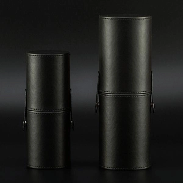 Travel Makeup Brush Round Case Makeup Brush Holder Organizer Size L Black