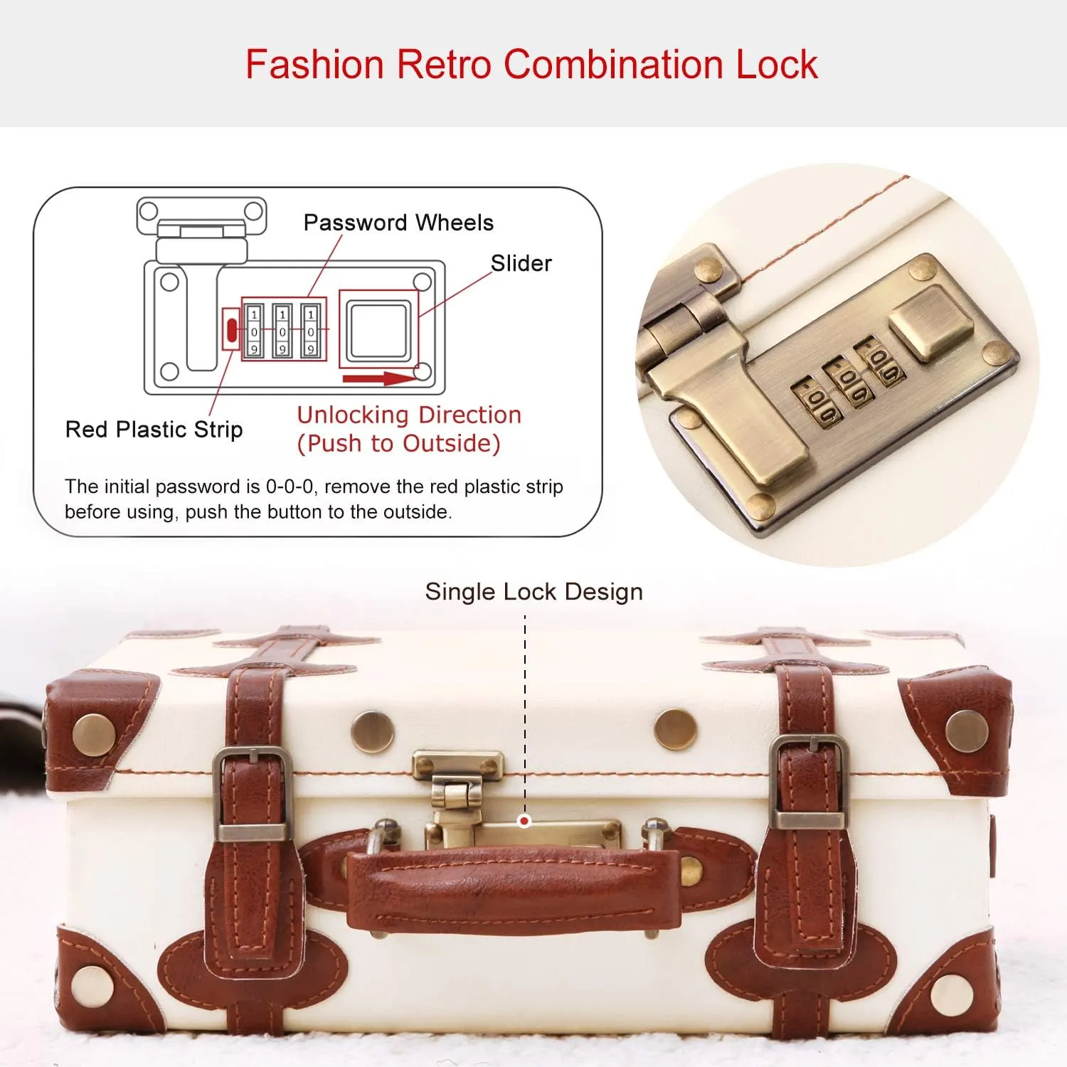 Unitravel 12inch Women Cute Suitcase Small Train Case with Straps