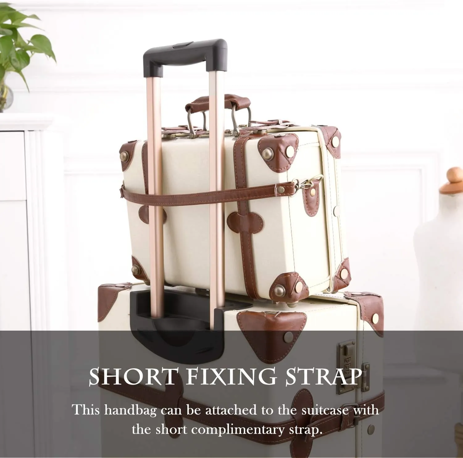 Unitravel 12inch Women Cute Suitcase Small Train Case with Straps