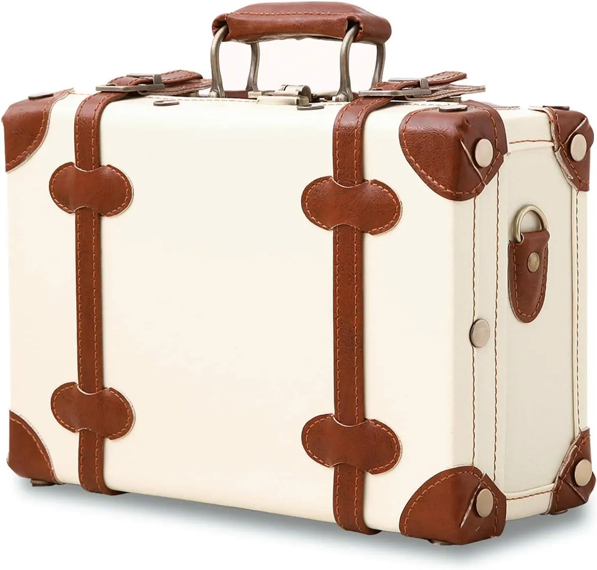 Unitravel 12inch Women Cute Suitcase Small Train Case with Straps