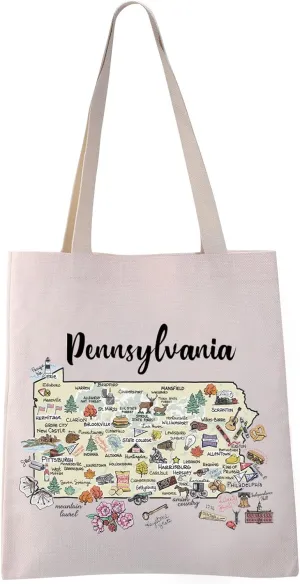 VAMSII Pennsylvania State Grocery Tote Bag - Gift & Trip Shoulder Bag